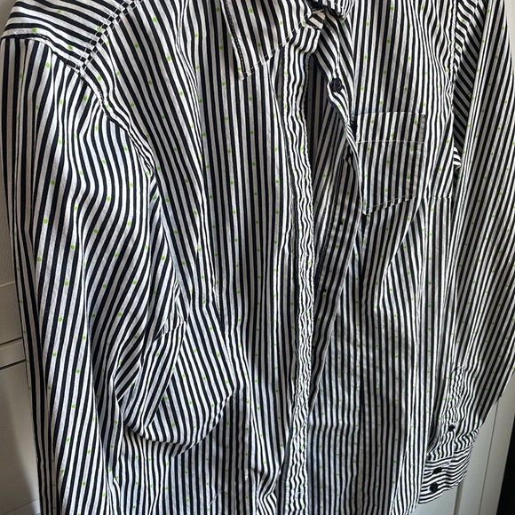 Cinch Black and White Striped Button Down Shirt - Picture 1 of 2